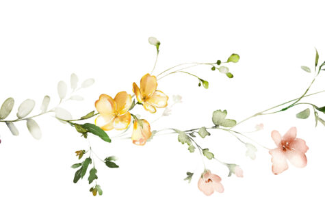 Bilde av en blomsterranke, grafikk
