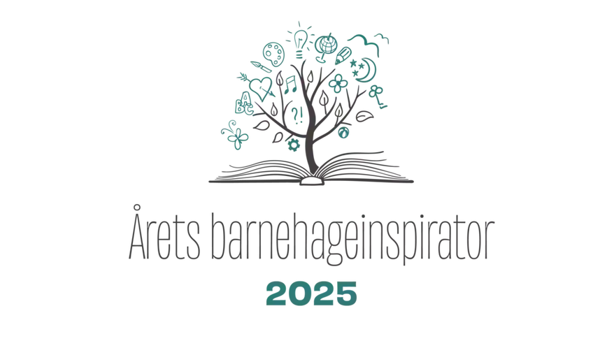 Bilde av logo for Arets barnehageinspirator 2025. Bilde er av et tre.